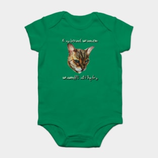 keyboard warrior cat has stuff to say Baby Bodysuit